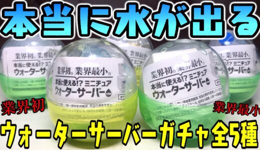 【ガチャガチャ】ガチのマジで水が出る『業界初。業界最小。本当に使える！？ミニチュア ウォーターサーバー』全種類 開封レビュー Capsule Toys【おもちゃ】小さくて超可愛い！