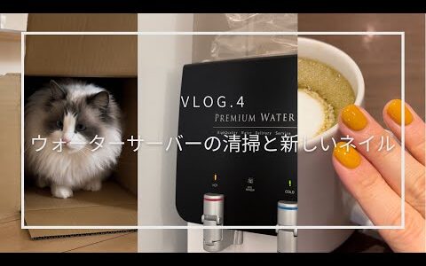 【vlog】ウォーターサーバーの掃除|日常の記録| 新しいネイル | 休日の過ごし方