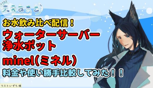 ［お水飲み比べ］今使っているウォーターサーバーや浄水ポットの使い勝手比較してみた！！ [Vtuber]