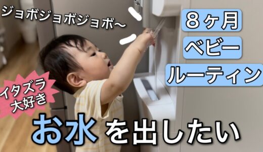 8ヶ月ベビールーティン👶 ウォーターサーバーへのイタズラ  #0歳8ヶ月 8months baby's routines.